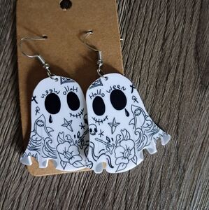 New Ghost Malone Halloween Earrings